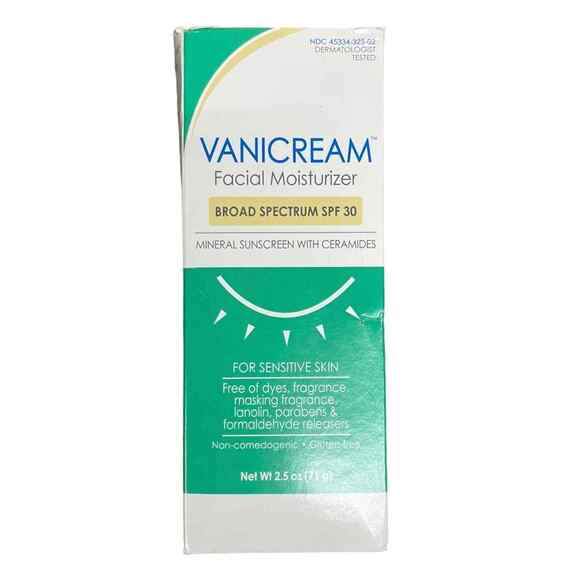 NIB Vanicream Facial Moisturizer with SPF 30 2.5 oz Mineral Sunscreen EX 12/24 - Picture 1 of 4